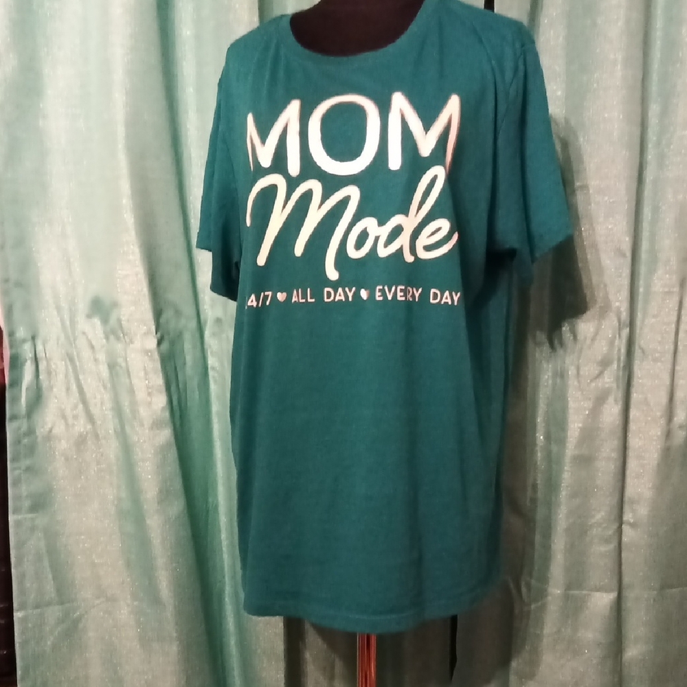 Teal 'Mom Mode' Short Sleeve Tee